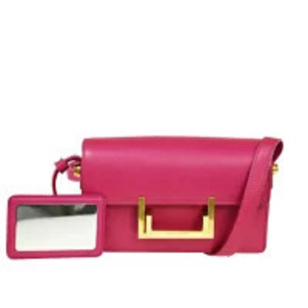 Saint Laurent Shoulder Bag Pouch Clutch Pink Leather
